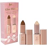 LYS Beauty Mini Glow Worthy Light Bronzer & Highlighter 2-Piece Set – Strength/Brave – Cream Bronzer Stick & Highlighter Duo