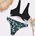 2019 Women Bikini Swimwear Sets Print Tie Front Padded Bikini Top and Beachwear Bottoms Shorts Two Piece Swimsuits (Medium, Black)