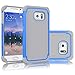 Tekcoo for Galaxy S6 Case, [Tmajor Series] [Blue/Grey] Shock Absorbing Hybrid Rubber Plastic Impact Defender Rugged Slim Hard Case Cover Shell for Samsung Galaxy S6 S VI G9200 GS6 All Carriers