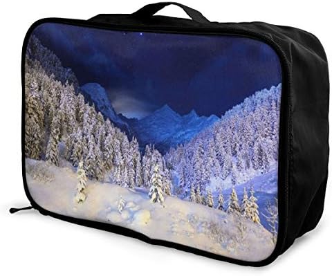Travel Bags Snow Tree Portable Storage Custom Personalized Trolley Handle Luggage Bag