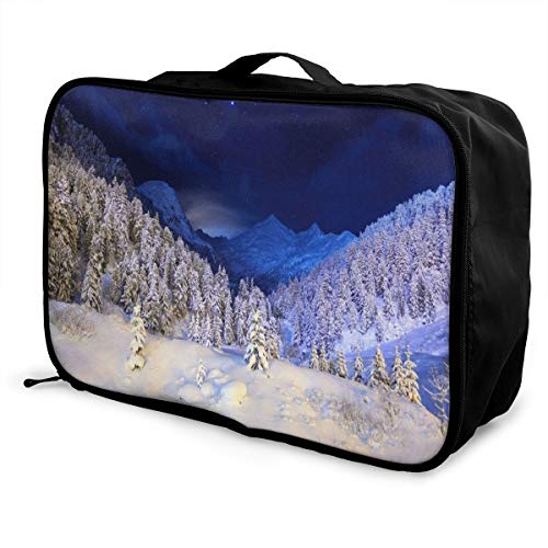 Travel Bags Snow Tree Portable Storage Custom Personalized Trolley Handle Luggage Bag