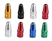 partstock(TM 12-Pack Multi-Color Anodized Machined Aluminum Alloy Bicycle Bike Tire Valve Caps Dust Covers French Style Presta Valve Cap.