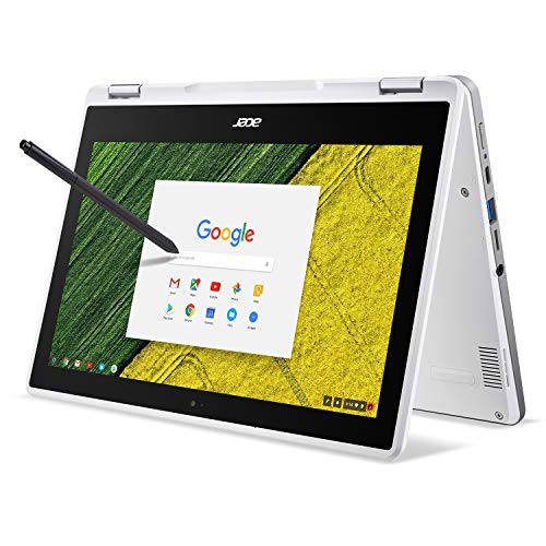 Acer Chromebook Spin 11 Convertible Laptop, Celeron N3350, 11.6″ HD Touch, 4GB DDR4, 32GB Storage, Wacom EMR Pen, Pearl White, CP511-1HN-C7Q1