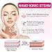Facial Nano Steamer Hot Steam Ionic Face Spa Steaming Machine for Home Facials Personal Facial Sauna Device Vaporizing Moisturizer Humidifier for Skincare Beauty BPA Free Red Color