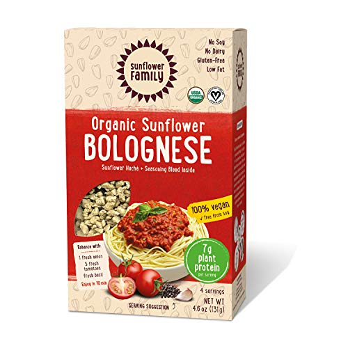 SunflowerFamily Sunflower Bolognese - Certified USDA Organic & Vegan Meat Alternative Meal Kit