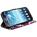 Galaxy Wireless Cases Compatible for Galaxy Mega 6.3, Samsung Galaxy GT-I9200 I9205 i527 Mega 6.3 Case Wallet Flip Folio [Kickstand] Pu Leather Wallet Case ID & Card Slot - Hot Pink Heart Sensation