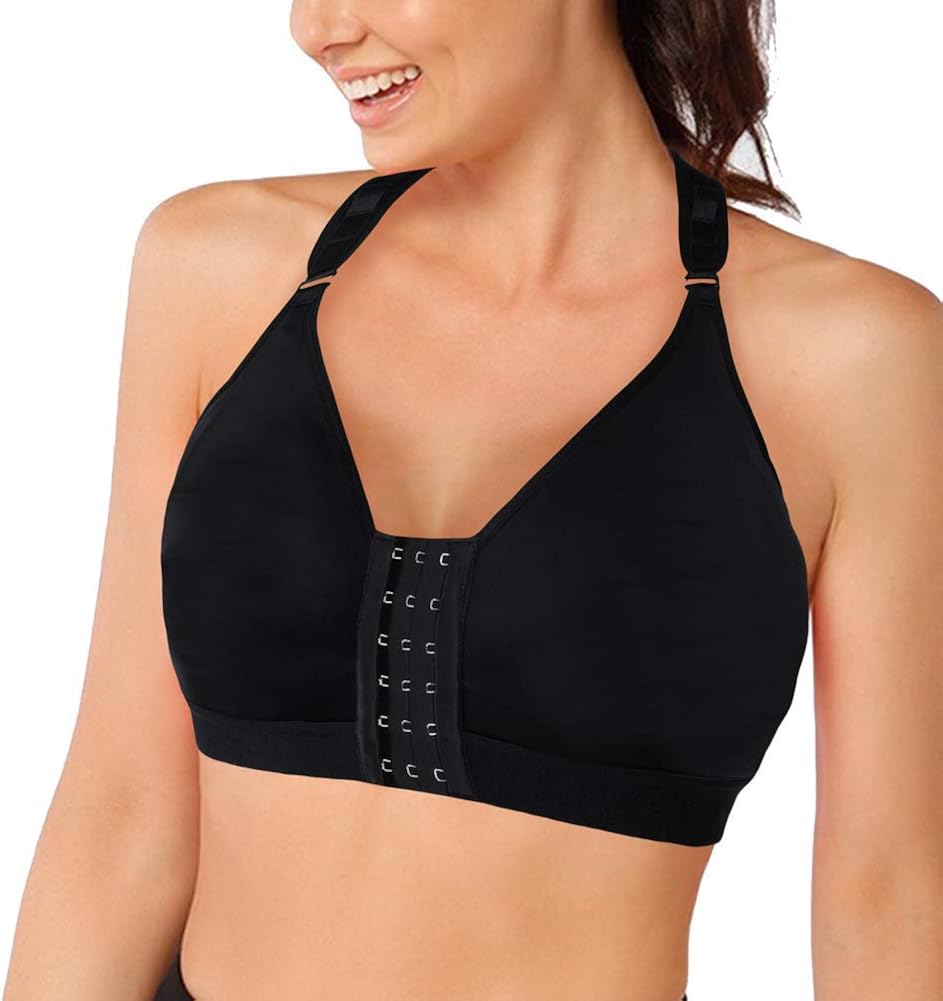 IMUZYN Women Post Surgery Bra Front Closure Racerback Sports Bras
