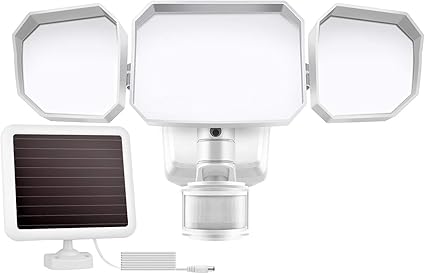 Amazon ソーラーライト 屋外 人感センサー 分離式 高輝度 Led 6000k 1500ルーメン 3灯式 センサーライト 明るい 3面発光 防水 おしゃれ 防犯ライト 壁掛け式 太陽光発電 自動点灯消灯 駐車場 倉庫 ガーデン 玄関 ガレージ 室内 Leidrail製 Leidrail セキュリティ
