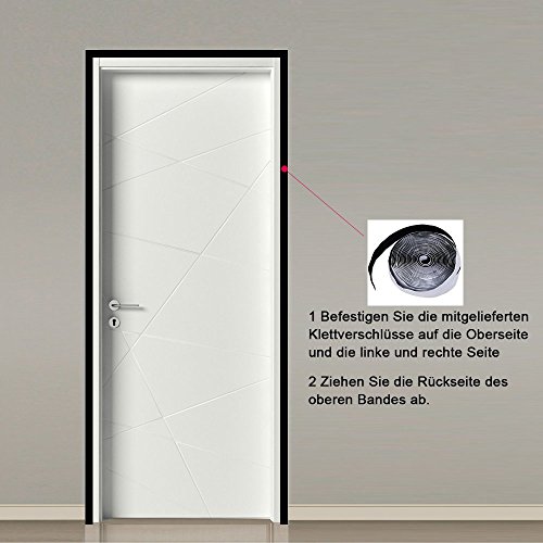 Binwo Magnetic Screen Door, Screen Door with Complete Full Frame Loop Fastener, Super Fine Fly Mesh Door Mesh No More Mosquitoes or Insects, Pets and Toddlers friendly & Instant Bug Mesh (36"x83") - Thumbnail 3