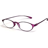 Calabria 719 Flexie Oval Flexible Reading Glasses +4.50 Violet Purple Men Women Trendy Bendable Readers TR 90 Frame Eyeglass