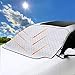 SONRU Car Windshield Sunshade Cover / 3 Magnets Most Secure Fitting and Easiest Installation/Waterproof, Soft Scratch-Free/for Cars Trucks Vans and SUVs(58'' X46'') (White)