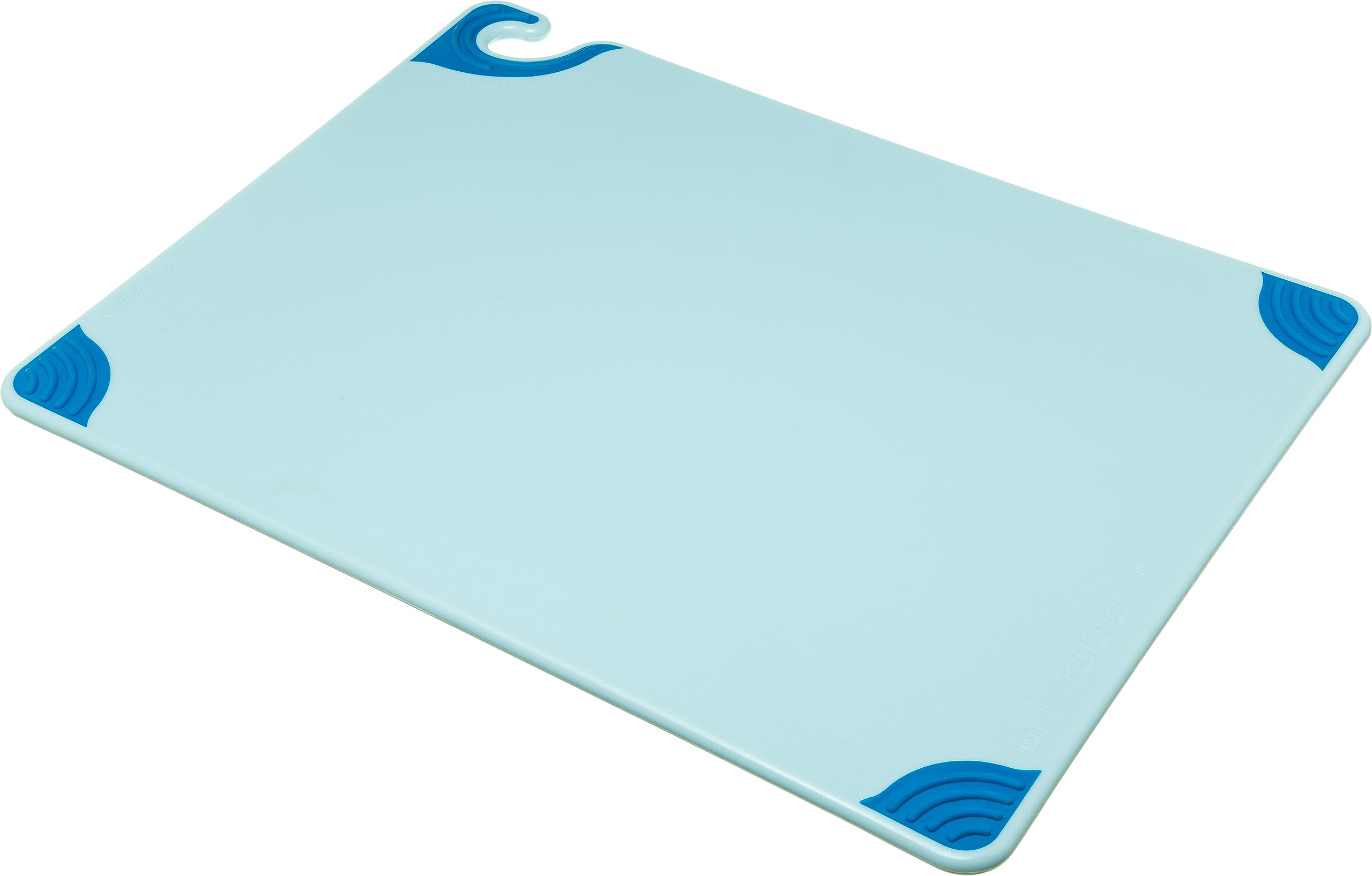 San Jamar CBG182412 Saf-T-Grip Co-Polymer Standard Size Cutting Board, 24" Length x 18" Width x 1/2" Thick, Blue — image 1