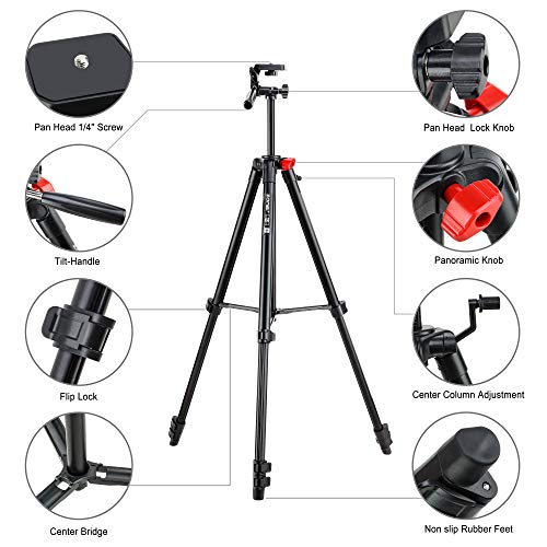 ZOMEI Phone and Ipad Tripod, Video Tripod for Cellphone,Travel Selfie Tripod for Samsung, Huawei,iPhone,Camera and Gopro with Bluetooth Remote Control Universal Smartphone iPad Stand