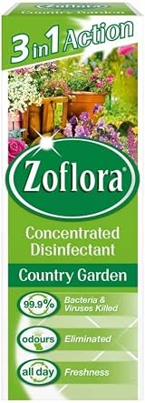 Zoflora 3 x Antibacterial Disinfectant 120ml Makes 4.8L Country Garden