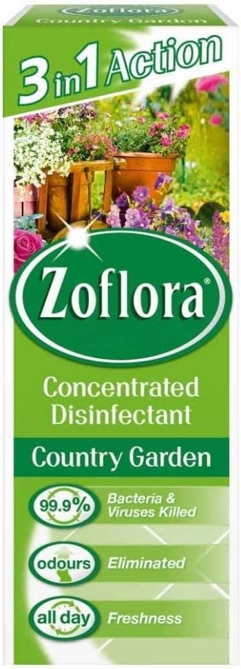 Zoflora 3 x Antibacterial Disinfectant 120ml Makes 4.8L Country Garden