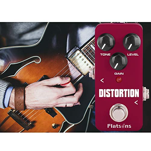 Flatsons Guitar Effect Pedal Mini Effect Processor Fully Analog Circuit Universal for Guitar and Bass (Distortion)
