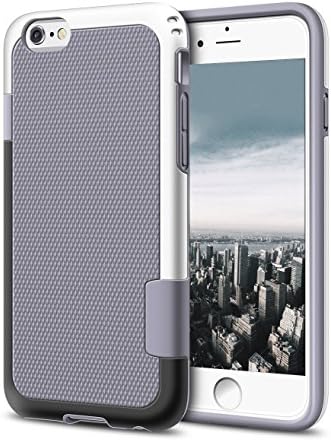 iPhone 6 Case, Amotus Hybrid Color Impact Resistant Slim Fit Cute Cover Hard TPU Shell Non-Slip Texture Design Shockproof Dual Protection Case for apple iPhone 6/6s 4.7" (Grey)