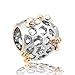 CharmSStory Sweet Honey Golden Queen Bee Filigree Charms Pink Synthetic Crystal Beads for Bracelets