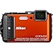 Nikon Coolpix AW130 16MP Waterproof Shockproof Digital Camera (Orange) (Renewed)