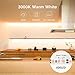 Ustellar Dimmable 600 LED Light Strip Kit with Power Supply, SMD 2835 LEDs, Super Bright 16.4ft/5m 12V LED Ribbon, Non-Waterproof, 3000K Warm White Lighting Strips, LED Tape