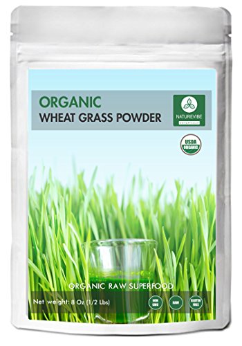 Organic Wheatgrass Powder (1/2lb) by Naturevibe Botanicals, Gluten-Free, Raw & Non-GMO (8 ounces)