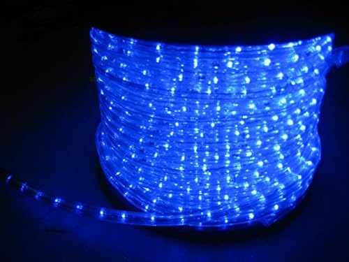 LUISHA 100ft Blue 13mm LED Flexible Rope Light Kit for Indoor / Outdoor Lighting, Home, Garden, Patio, Shop Windows, Christmas, New Year, Wedding, Birthday, Party, Event