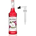 Monin - Rose Syrup with Monin BPA Free Pump, Boxed, Elegant and Subtle, Great for Cocktails, Mocktails, and Soda, Gluten-Free, Non-GMO (750 ml)