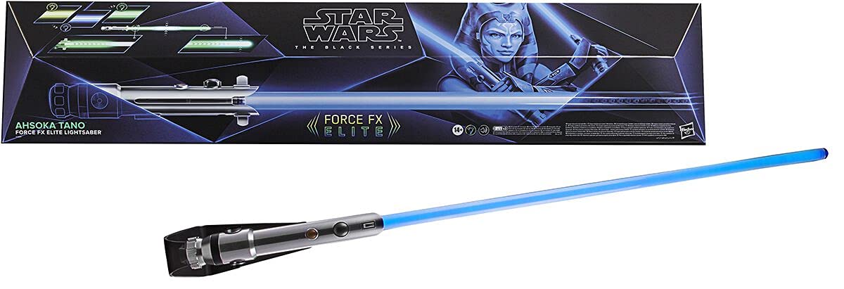 Star Wars The Black Series Ahsoka Tano Force FX Elite Lightsaber with Advanced LEDs and Sound Effects, Adult Collectible Roleplay Item
