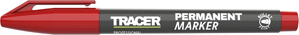 Tracer Fine-Point Permanent Marker 1-2mm Red Construction Bullet Point