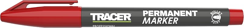 Tracer Fine-Point Permanent Marker 1-2mm Red Construction Bullet Point