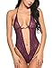 Avidlove Women Sexy Lingerie Teddy Deep V Halter Lace Babydoll Bodysuit