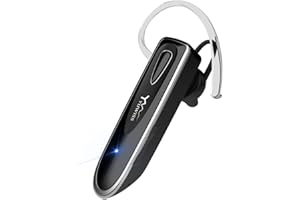 YW YUWISS Bluetooth Earpiece for Cell Phone with Mic Wireless in Ear Earbud Headphones Car Headset with 50 Hours Noise Canceling Hands Free Calling Compatible Driving, iPhone, Samsung (Black)