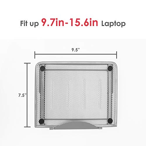 Laptop Stand, Adjustable Portable Laptop Holder For Desk, 6 Adjustable Height & Angle Laptop Stand Holder For 10-15.6" Pc Computer, Tablet, iPad (Black) - Thumbnail 6