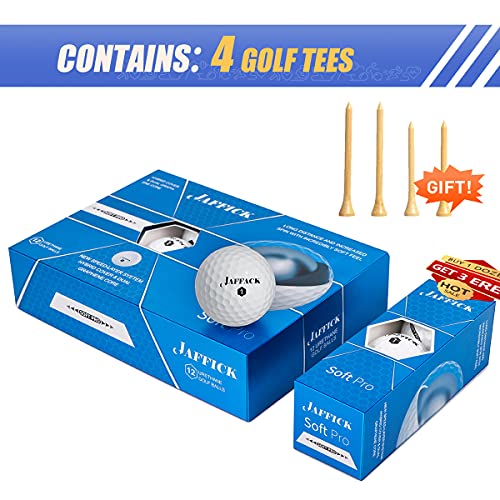 JAFFICK Golf Balls 3Layer Urethane Cover Standard Golf Balls Long