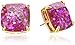 kate spade new york Small Square Pink Multi-Glitter Stud Earrings
