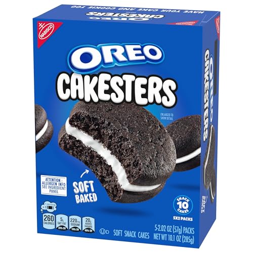 OREO CAKESTERS SOFT SNACK CAKES, 5 – 2.02 OZ SNACK PACKS
