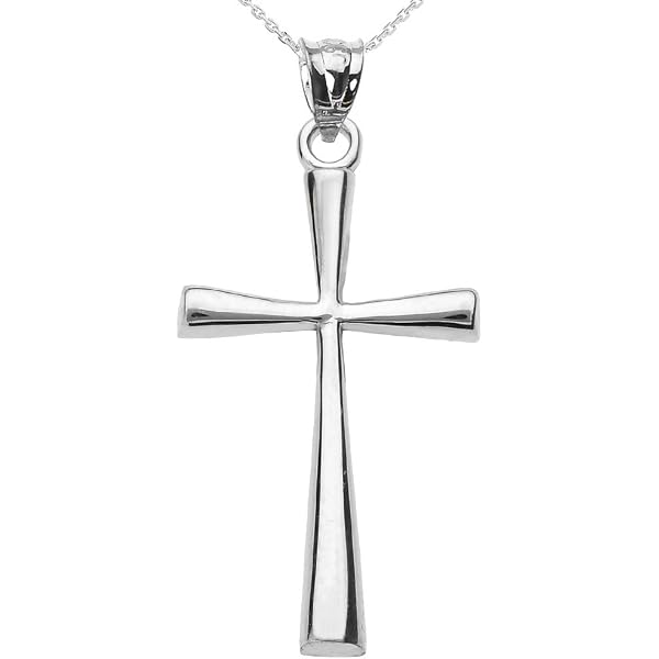 FDJ 10k Rose Gold Floral Cross Pendant - Dainty Religious Jewelry, Handcrafted In USA - View #11