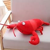 XIZHI Lobster Plush Stuffed Animal Toy Lobster Pillow Suitable for Christmas and Birthday with Huggable Gifts (Red-Small)