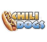 CHILI DOGS Concession Decal trailer hot dog cart stand