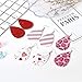 MTSCE 12 Pairs Leather Earrings for Women Girls Party, Lightweight Teardrop Faux Leather Earrings, Heart-Shaped Print Drop Earrings Set Valentine Day Gift (A Style)