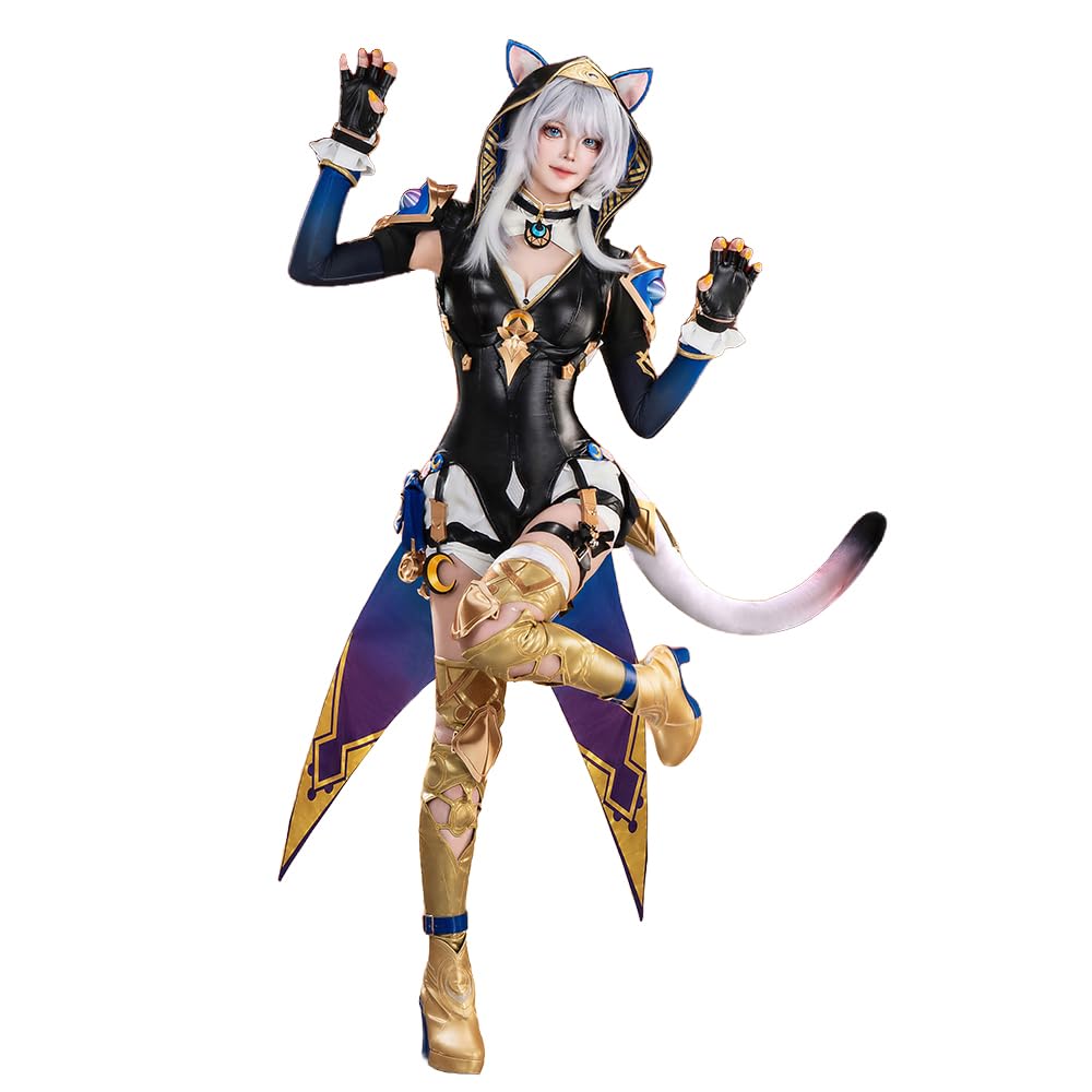 Photo 1 of KIRA KIRA Cipher Cosplay Costume with Tail Doki-R Game Honkai: Star Rail Cipher Cosplay Cute Cat Halloween Costume