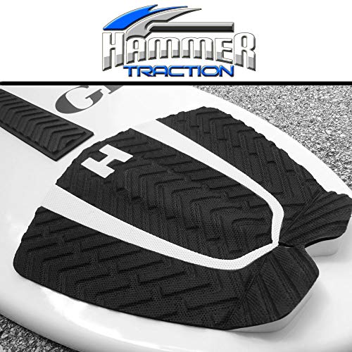 Hammer Surf Traction The Peak Traction Pad - Blue & Red Tail Pad - Deck Grip - Made in The USA - Thumbnail 5