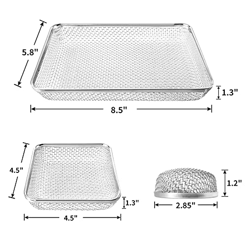Jowlawn RV Vent Screens for RV Traval Trailer Camper - Stainless Steel RV Furnace Vent Screen, RV Heater Vent Screen, RV Exhaust Vent Screen, Come with Installation Tools