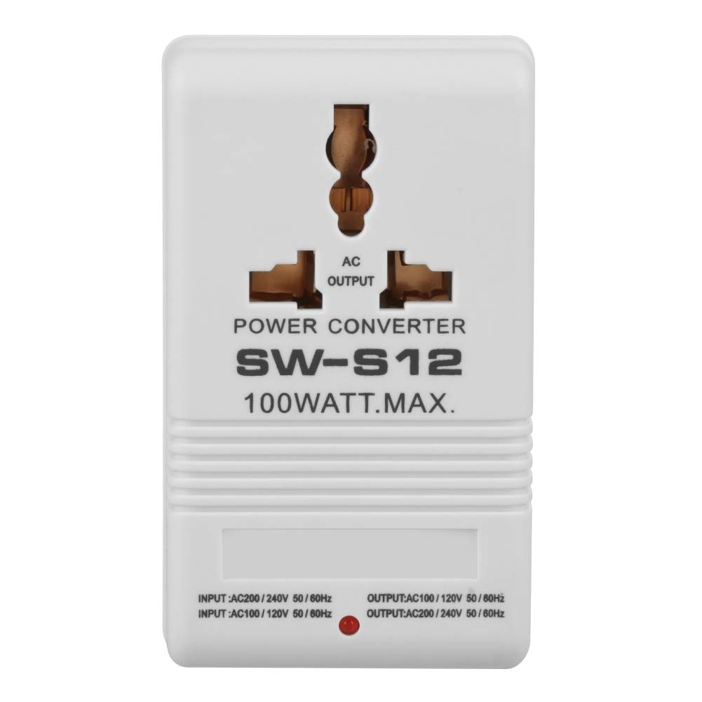 View 1 of 100W Power Converter AC110V/120V to 220V/240V Step-Up&Down Voltage Converter Travel Adapter Transformer
