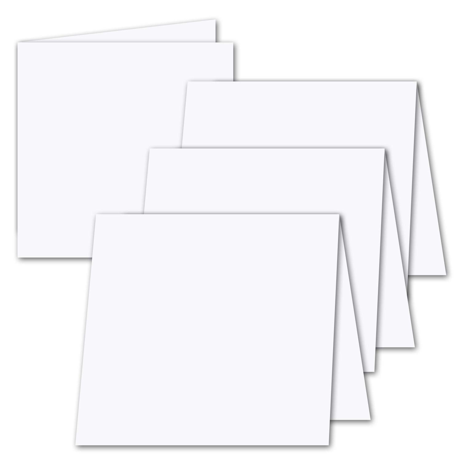 Square Folding Cards 148 x 296 mm (148 x 148 mm Insert for Folded) 50 Pieces White