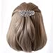 Frcolor 2pcs Crystal Bridal Hair Clip Retro Silver Hairpin Rhinestone Hair Barrette