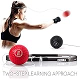 TEKXYZ Boxing Reflex Ball, 2/3 Different Levels Boxing Ball with Headband, Softer Than Tennis Ball, Perfect for Reaction, Agility, Punching Speed, Fight Skill and Hand Eye Coordination Training