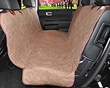 ObeDog Deluxe Suede Quilted Waterproof Hammock Car Seat Cover, SUV/Full, Camel