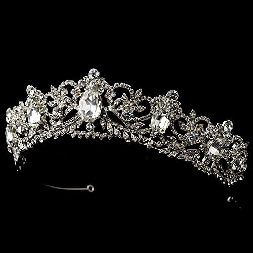 Sigrid Antique Silver Clear Wedding Bridal Tiara Headband