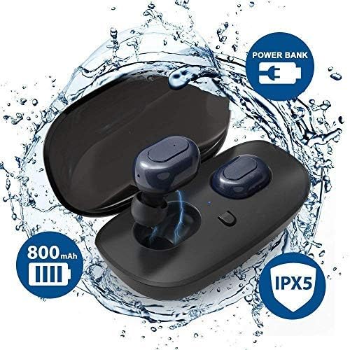 Tiamat True Wireless Earbuds, Sairen II Bluetooth Headphones, Advanced Mini Bluetooth Earphones, IPX5 Waterproof Headset with Upgraded Battery and Charging Case